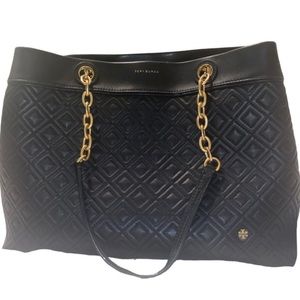 Tory Burch Large Fleming Leather Tote